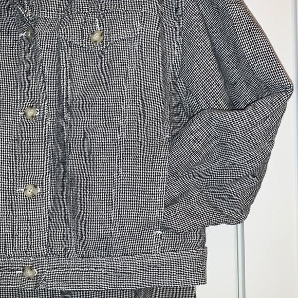 Talbots 2-Piece: Midi Skirt & Jacket, Linen Blend, Houndstooth Check, EUC, Chic! - Picture 8 of 15